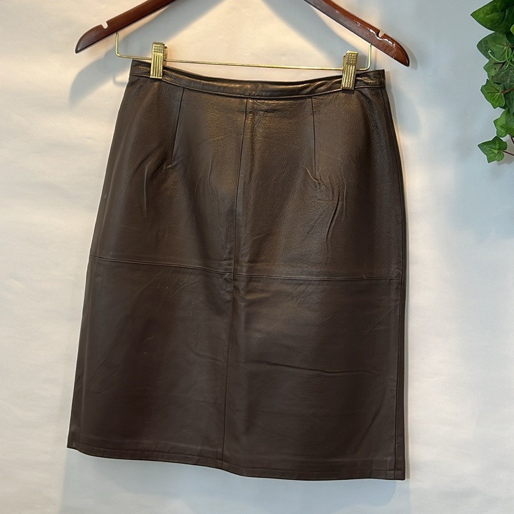Shape Rx By Newport News Vintage Leather Pencil Skirt